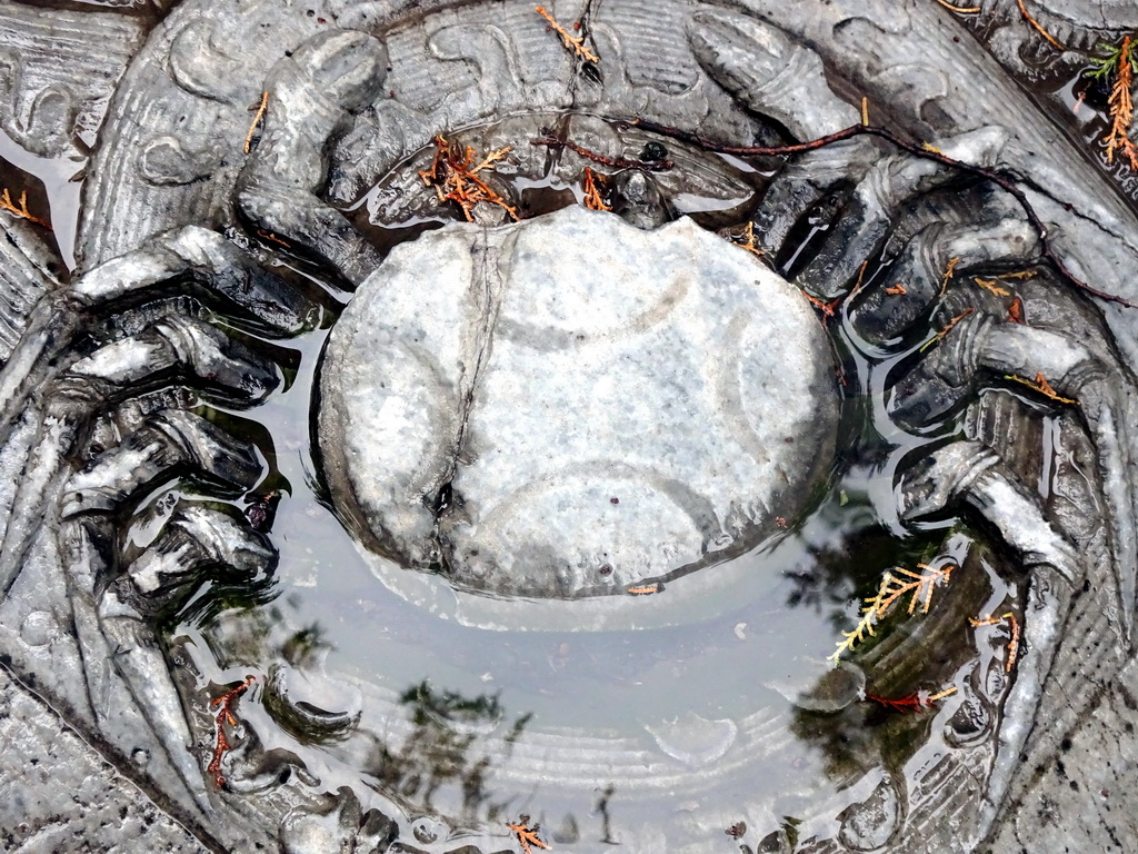 Crab relief at the Palace of Imperial Peace at the Imperial Garden of the Forbidden City