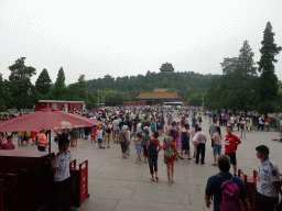 Jingshan Front Street and Jingshan Park with the Jifang Pavilion and the Wanchun Pavilion, viewed from the back side of the Forbidden City