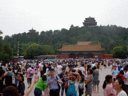 Jingshan Front Street and Jingshan Park with the Jifang Pavilion and the Wanchun Pavilion, viewed from the back side of the Forbidden City