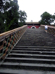 Staircase from the Falun Palace to the Zheng Jue Hall at the Jade Flower Island at Beihai Park