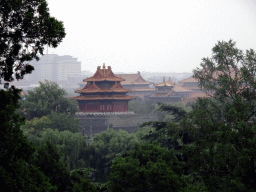 The Forbidden City, viewed from the Zheng Jue Hall at the Jade Flower Island at Beihai Park