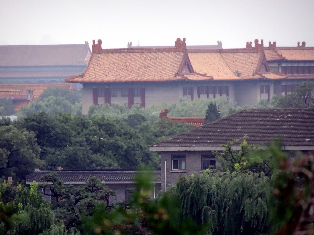 The Forbidden City, viewed from a tower at the Zheng Jue Hall at the Jade Flower Island at Beihai Park