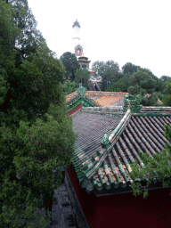 The White Pagoda at the Jade Flower Island at Beihai Park, viewed from a tower at the Zheng Jue Hall