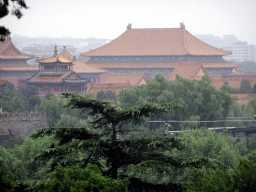 The Forbidden City, viewed from a tower at the Zheng Jue Hall at the Jade Flower Island at Beihai Park