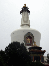 The White Pagoda at the Jade Flower Island at Beihai Park, viewed from a tower at the Zheng Jue Hall