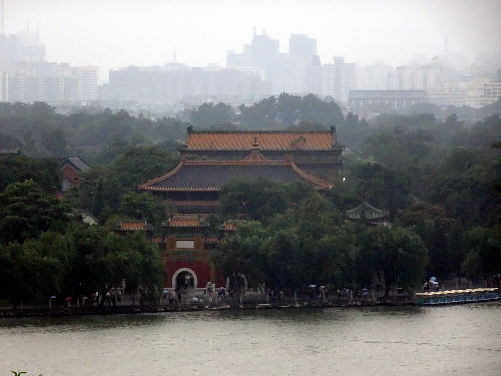 The northeast side of the Beihai Sea and the Tian Wang Hall at Beihai Park, viewed from the White Pagoda