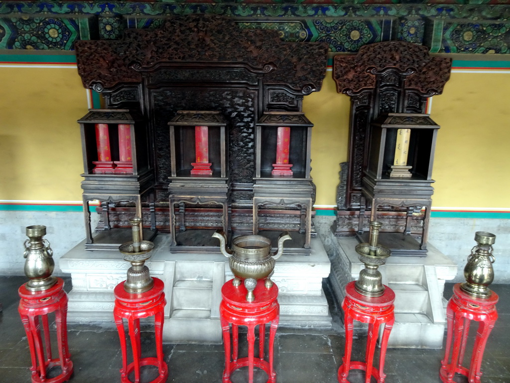 Altar in the West Annex Hall on the west side of the Imperial Vault of Heaven at the Temple of Heaven