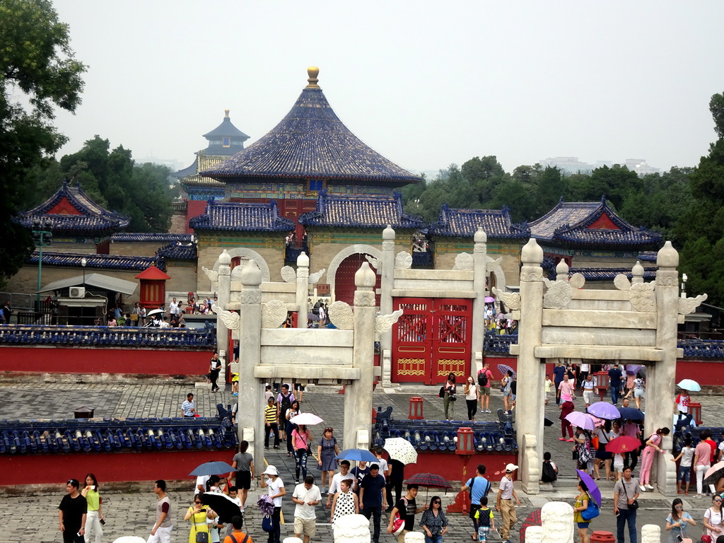 The gates at the north side of the Circular Mound, the Gate at the Echo Wall, the Imperial Vault of Heaven and the Hall of Prayer for Good Harvests at the Temple of Heaven