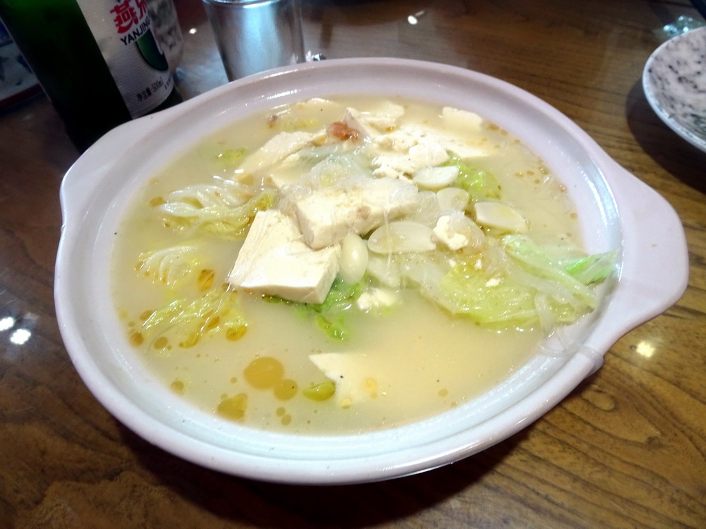 Tofu at our lunch restaurant at Jiugulou Street