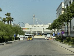 Main entrance of the Land of Legends theme park at the Kadriye Mahallesi street, viewed from the bus