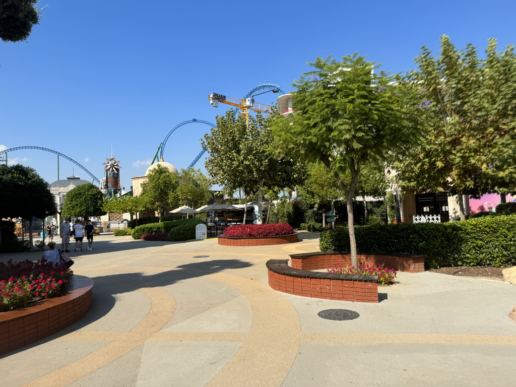 Central square of the Adventure Land area of the Land of Legends theme park