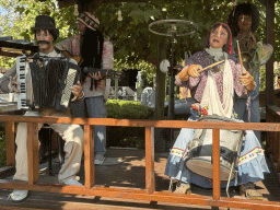 Musician statues at the central square of the Adventure Land area of the Land of Legends theme park