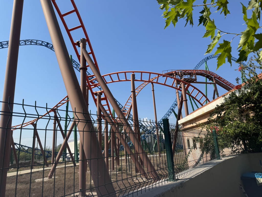 The Family Coaster and Hyper Coaster attractions at the Adventure Land area of the Land of Legends theme park