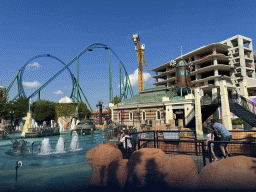 The Watermania and Hyper Coaster attractions at the Adventure Land area of the Land of Legends theme park