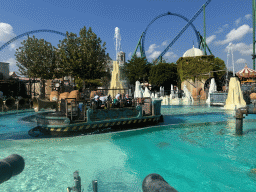 The Watermania attraction at the Adventure Land area of the Land of Legends theme park, viewed from a boat