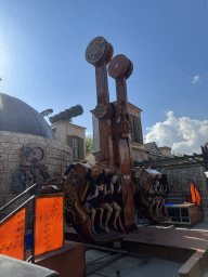 Miaomiao and Max at the Uptown Loop attraction at the Adventure Land area of the Land of Legends theme park