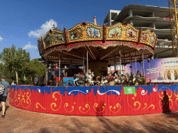 The Happy Carousel attraction at the Masha and the Bear Land of Laughter area of the Land of Legends theme park