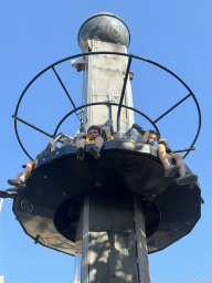 Max at the Twister attraction at the Adventure Land area of the Land of Legends theme park