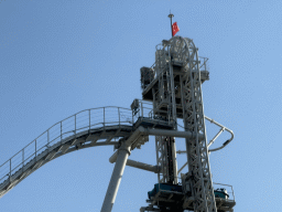 Top section of the Typhoon Coaster attraction at the Adventure Land area of the Land of Legends theme park