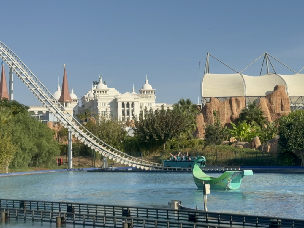 The Typhoon Coaster attraction at the Adventure Land area of the Land of Legends theme park