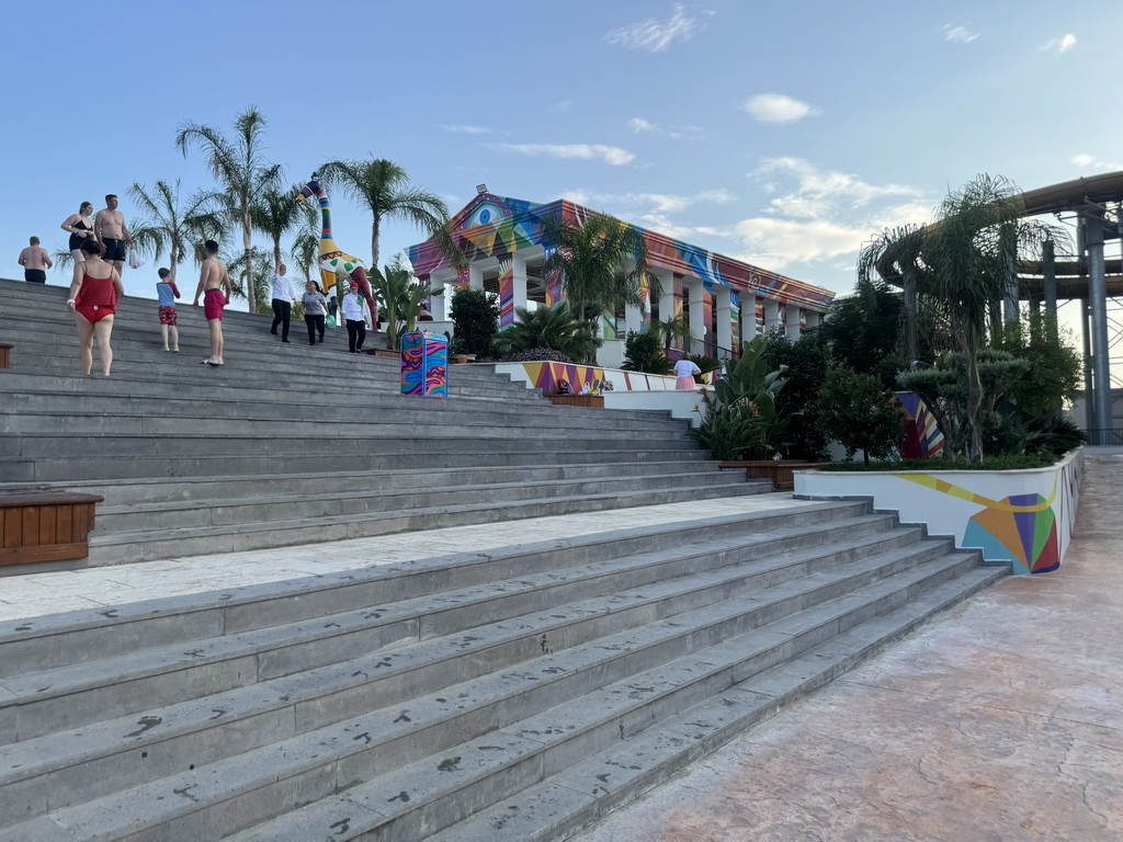 Staircase near the Turtle Coaster attraction at the Aqua Land area of the Land of Legends theme park