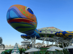 Front of the Turtle Coaster attraction at the Aqua Land area of the Land of Legends theme park