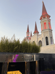 The Chateau at the Shopping Avenue area of the Land of Legends theme park, viewed from the front of the NEMO Restaurant & Lounge