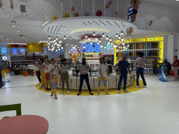 Dancing employees at the Candy Candy store at the Shopping Avenue area of the Land of Legends theme park