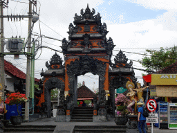Northwest side of the gate at the parking lot of the Pura Tanah Lot temple complex