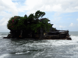 The Pura Tanah Lot temple, viewed from the shore at the Pura Luhur Penataran temple