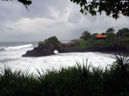 The Pura Batu Bolong temple and surroundings, viewed from the gardens of the Pura Tanah Lot temple complex