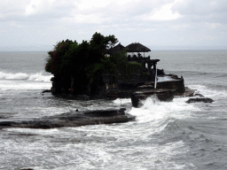 The Pura Tanah Lot temple, viewed from the gardens of the Pura Tanah Lot temple complex