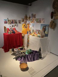 Vodou Altar of Maria van Daalen at the exhibition `Healing Power` at the Ground Floor of the Africa Museum, with explanation