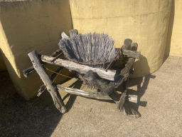 Wooden basket at the Ghana village at the Museumpark of the Africa Museum
