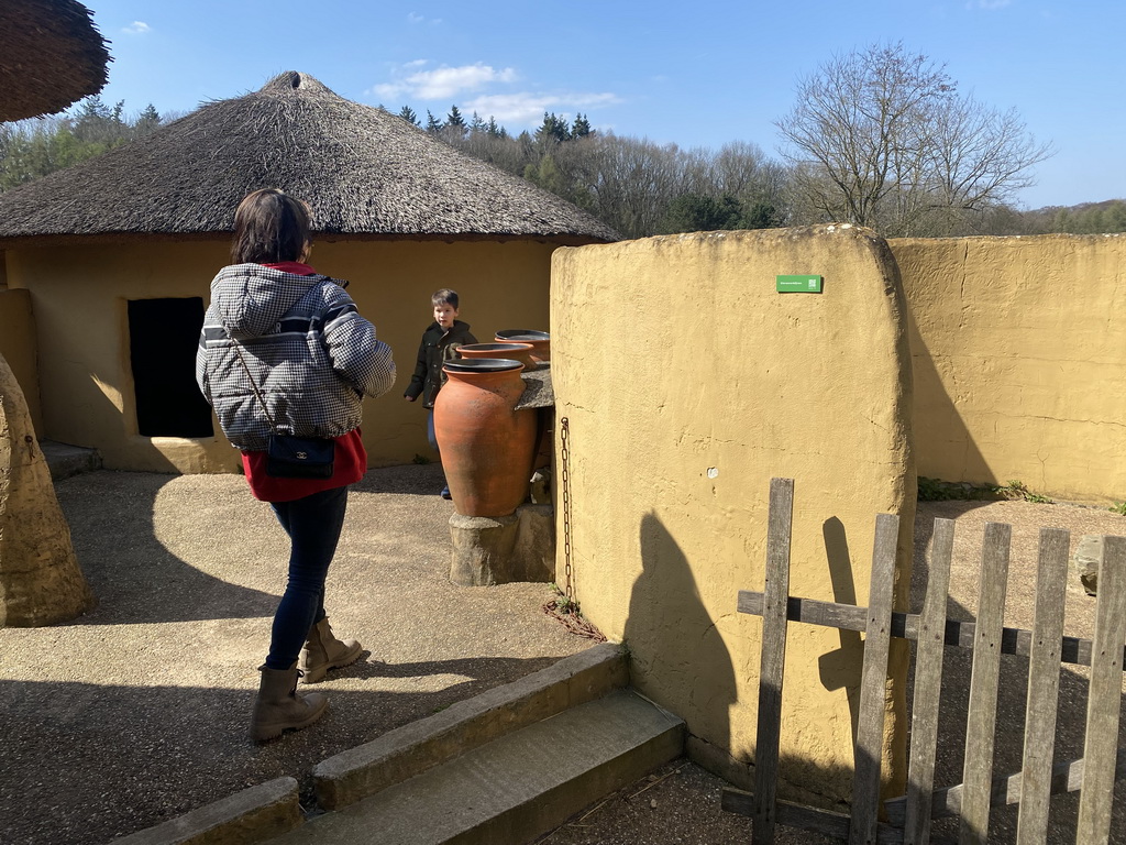 Miaomiao and Max at the Ghana village at the Museumpark of the Africa Museum