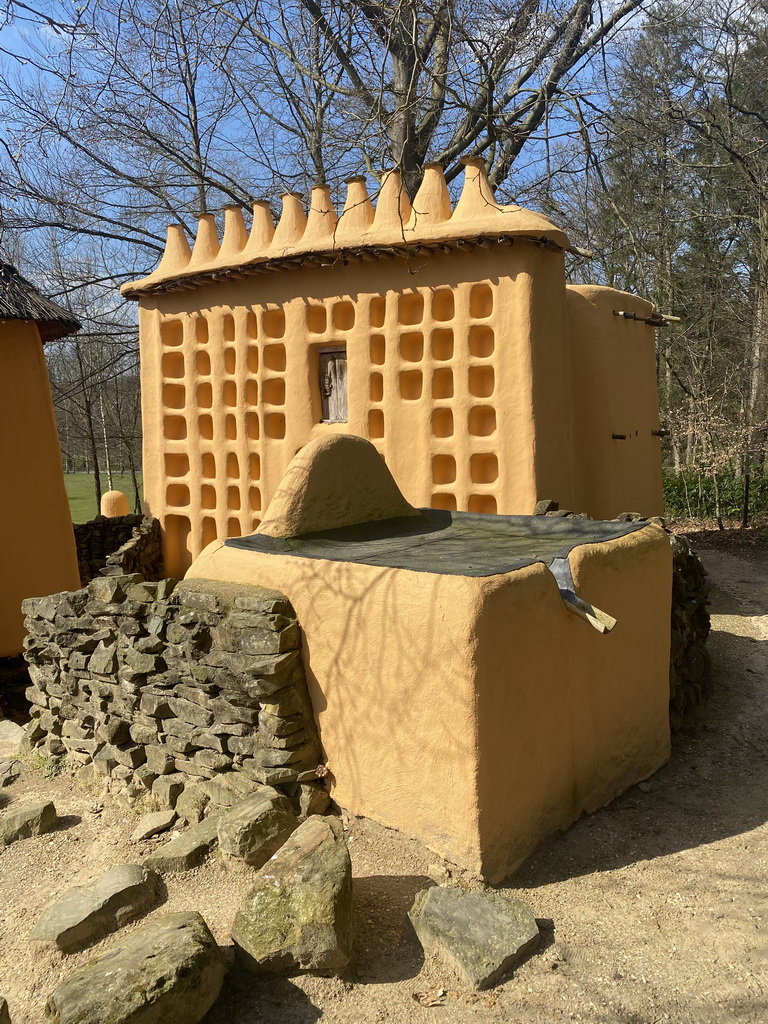 House at the Mali village at the Museumpark of the Africa Museum