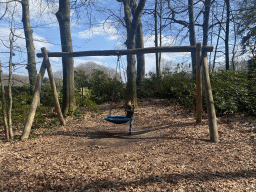 Max on a swing at the playground at the Museumpark of the Africa Museum