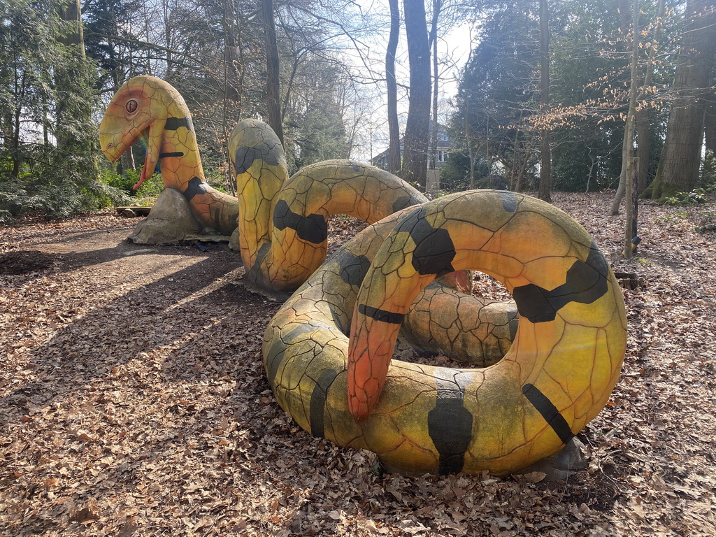 Snake statue at the playground at the Museumpark of the Africa Museum