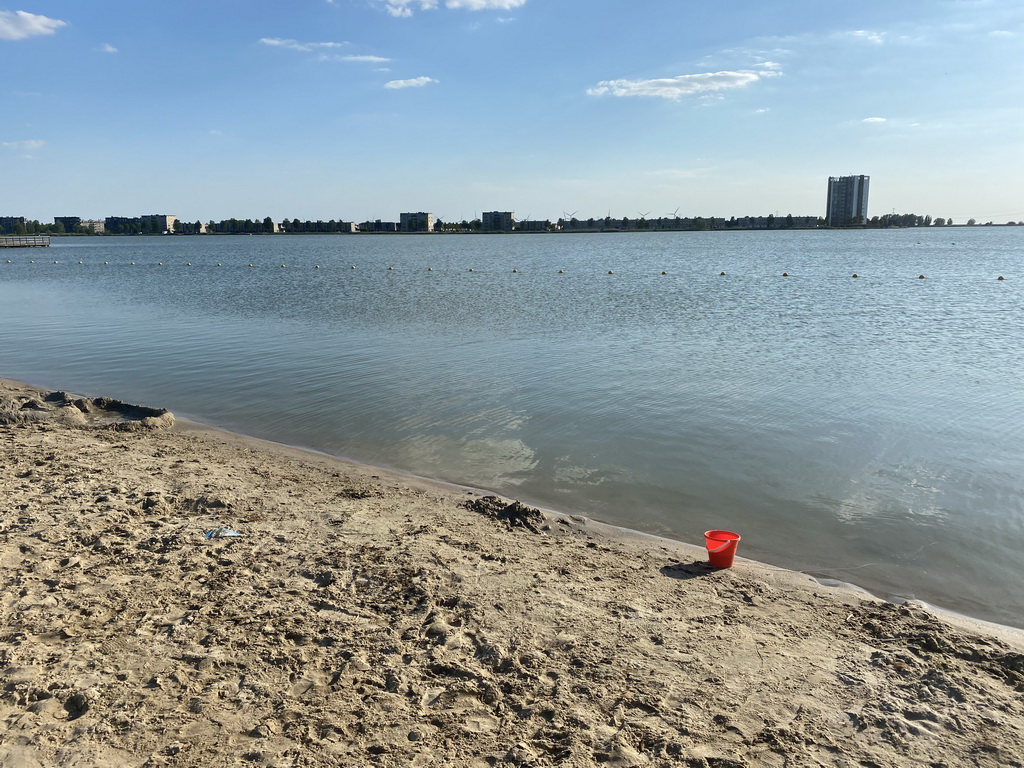 The south side of the beach at the Binnenschelde lake