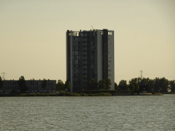 The Mayflower Holding building at the Statietjalk street, viewed from the beach at the Binnenschelde lake