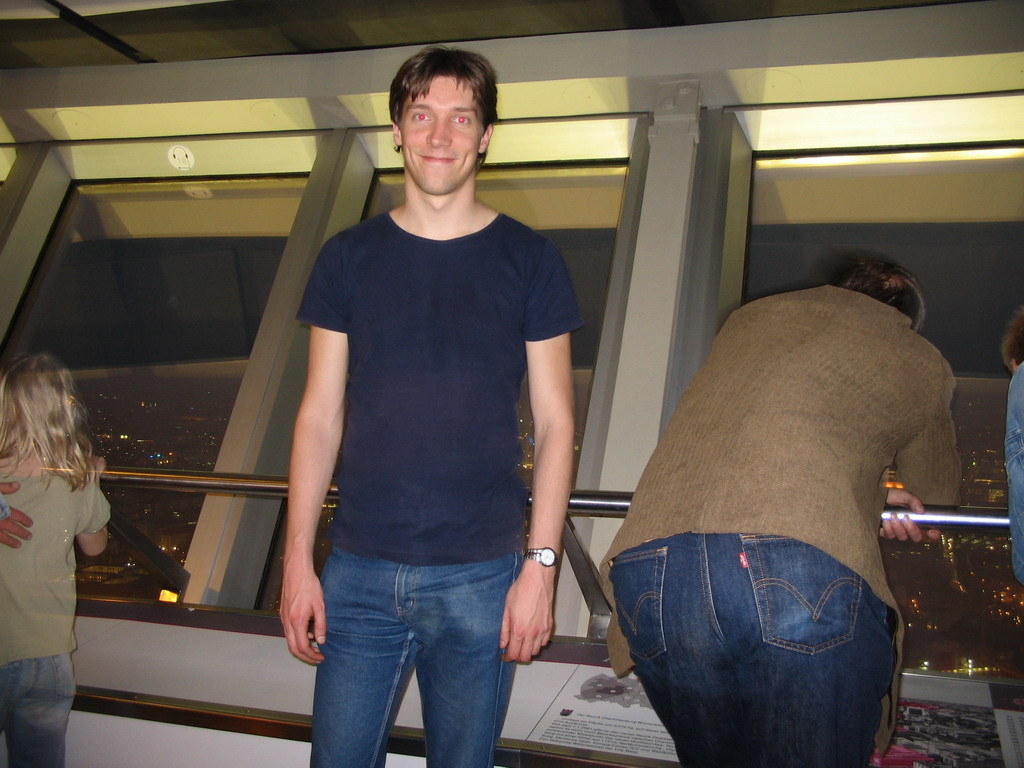 Tim at the viewing point on top of the Fernsehturm tower