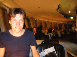 Tim in the Telecafé restaurant on top of the Fernsehturm tower