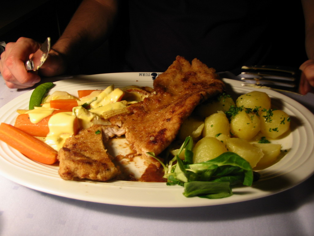 Our dinner in the Telecafé restaurant on top of the Fernsehturm tower