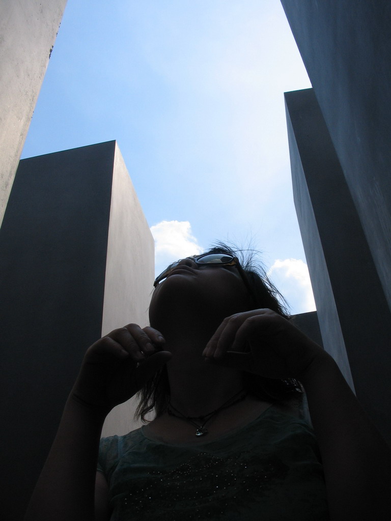 Miaomiao at the Holocaust Memorial