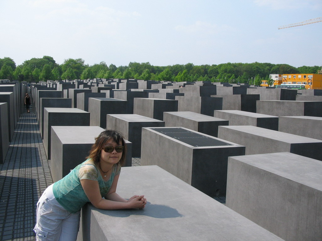 Miaomiao at the Holocaust Memorial