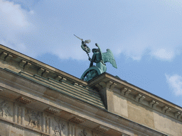 The back side of the Quadriga statue on top of the Brandenburger Tor gate