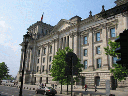 South side of the Reichstag building at the Scheidemannstraße street