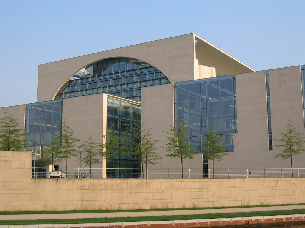 Front of the German Chancellery, viewed from the tour boat on the Spree river