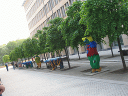 United Buddy Bear statues at the St. Wolfgang-Straße street
