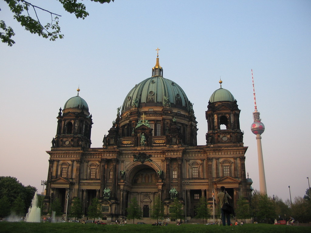 The Berlin Cathedral and the Fernsehturm tower